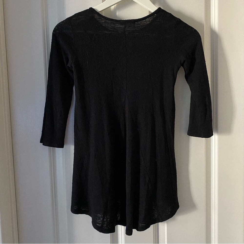 🌸3/$30🌸 Soprano Girls’ 3/4 Sleeve Black Top - Picture 3 of 4